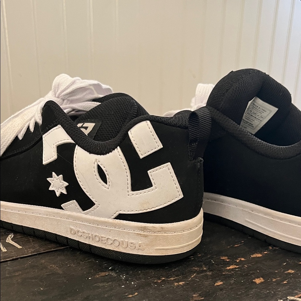 DC Kids Classic Black and White Sneakers